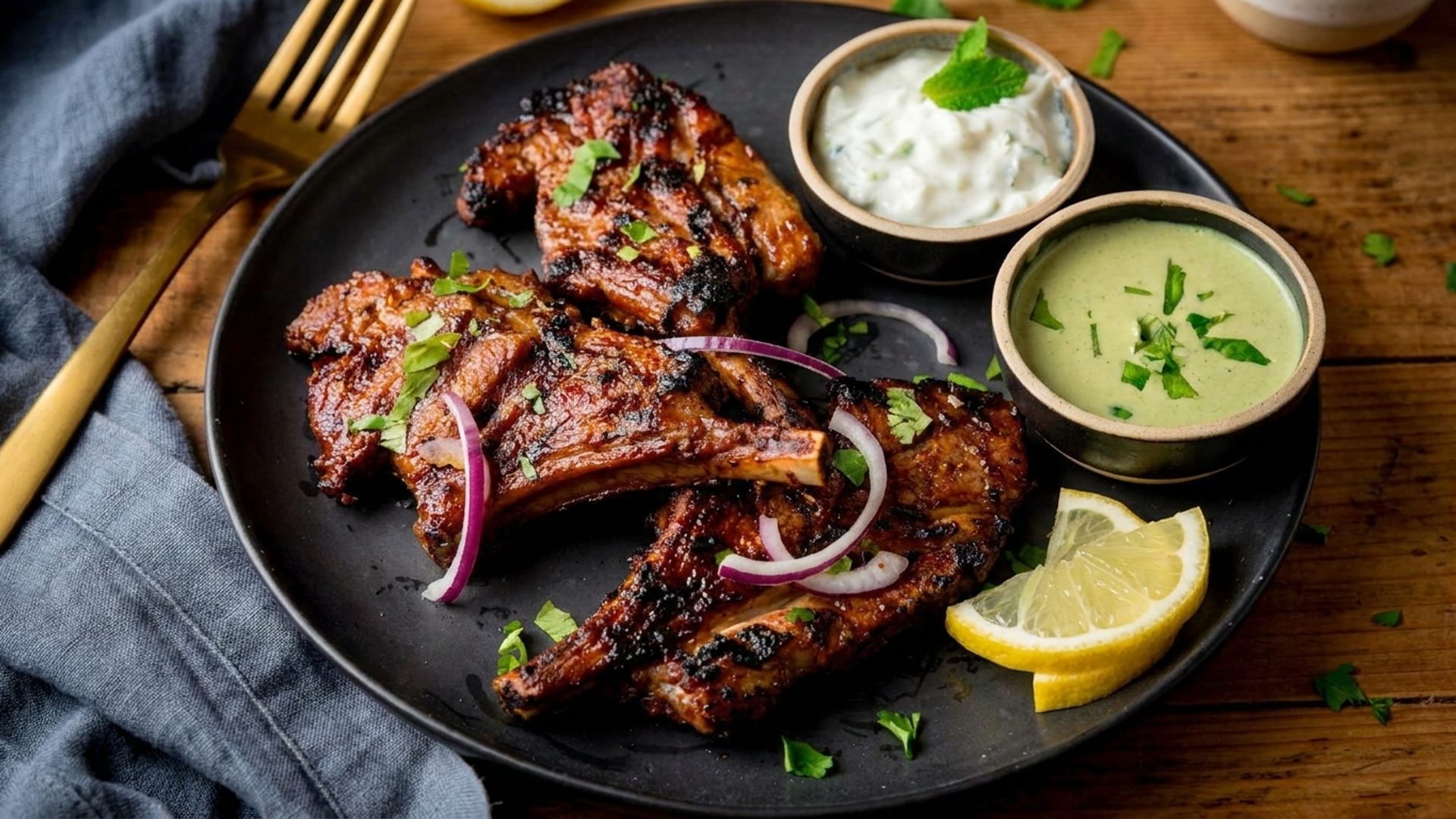 The tandoor is at the center