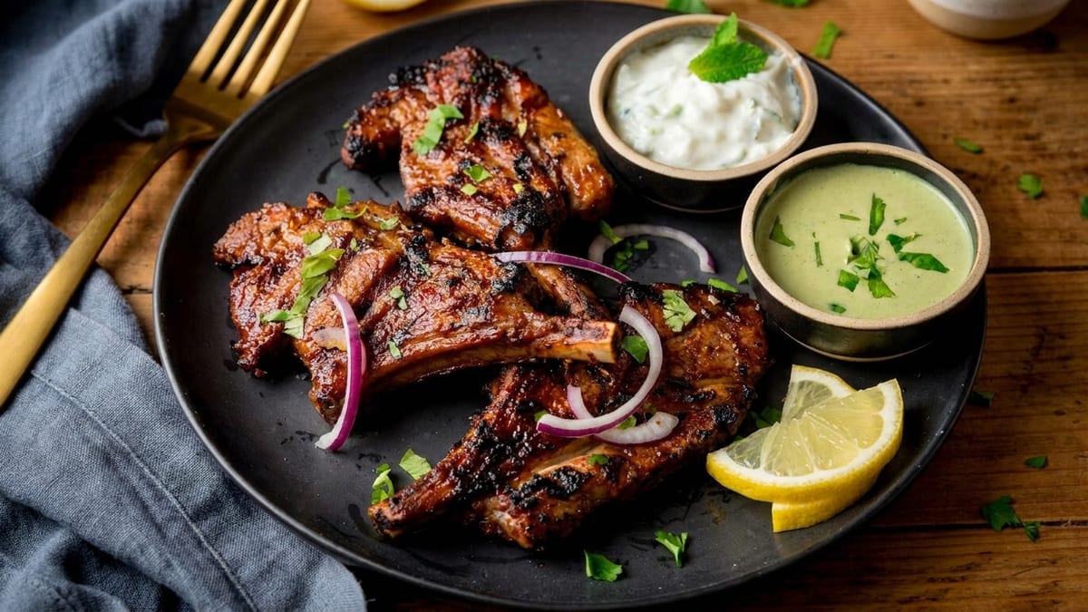 The tandoor is at the center