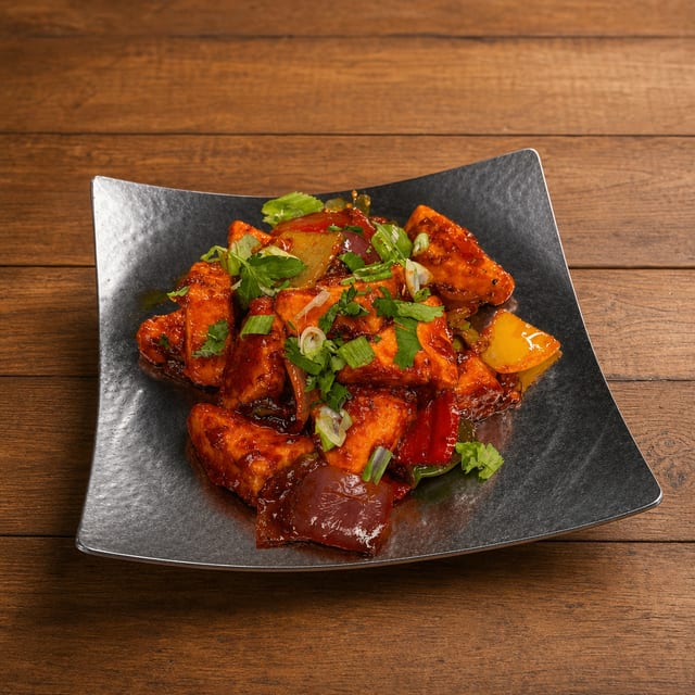 Chilli Paneer Appetizer.