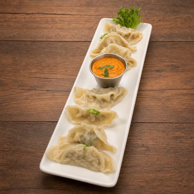 Steamed Chicken Momos.